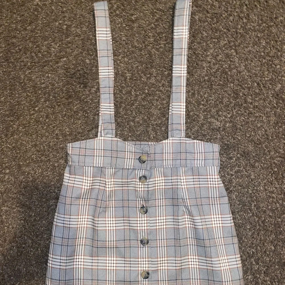 Plaid Print Suspender Skirt Set. Size M. - Picture 1 of 3